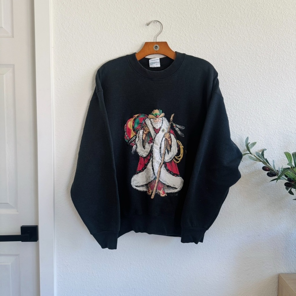 Vintage Santa Cowboy Crewneck Sweater